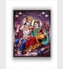 Indian Hindu Goddess Lakshmi Canvas Framed Wall Painting