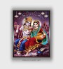 Indian Hindu Goddess Lakshmi Canvas Framed Wall Painting