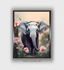 Elephant Canvas Framed Wall Painting