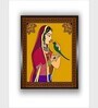 Indian Pichwai Folk Canvas Framed Wall Painting