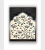 Green Floral Wooden Indian Royal Canvas Framed Wall Painting