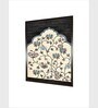 Green Floral Wooden Indian Royal Canvas Framed Wall Painting