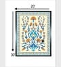 Blue Indian Floral Canvas Framed Wall Painting