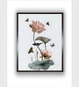 Pink Floral And Botanical Canvas Framed Wall Painting