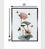 Pink Floral And Botanical Canvas Framed Wall Painting