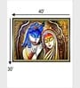 Radha Krishna Madhubani Canvas Framed Wall Painting