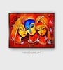 Radha Krishna Madhubani Canvas Framed Wall Painting