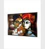 Radha Krishna Madhubani Canvas Framed Wall Painting