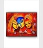 Radha Krishna Madhubani Canvas Framed Wall Painting