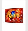 Radha Krishna Madhubani Canvas Framed Wall Painting