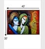 Radha Krishna Madhubani Canvas Framed Wall Painting