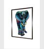 Wooden Elephant Canvas Framed Wall Painting