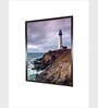 Lighthouse With Flowers Coastal Canvas Framed Wall Painting