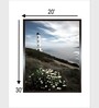 Lighthouse With Flowers Coastal Canvas Framed Wall Painting