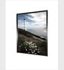 Lighthouse With Flowers Coastal Canvas Framed Wall Painting
