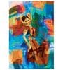 Indian Classical Multicolour Canvas Teakwood And MDF Framed People and Places Art Print