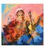 Indian Classical Dance Art Multicolour Canvas Teakwood And MDF Framed People and Places Art Print
