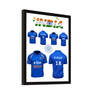 Indian Cricket Team ODI Jersey Framed Wall Hanging Poster For Home Decoration