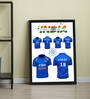 Indian Cricket Team ODI Jersey Framed Wall Hanging Poster For Home Decoration