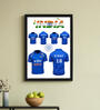 Indian Cricket Team ODI Jersey Framed Wall Hanging Poster For Home Decoration