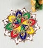 Indian Decor White Plastic Rangoli