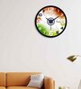 Indian Flag Designer Multicolour Plastic Wall Clock