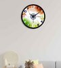 Indian Flag Designer Multicolour Plastic Wall Clock