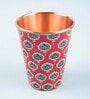 Indian Floral 400ml Red & Blue Everyday Glass