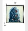 Indian Folk Art Canvas Framed Wall Painting