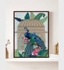 Indian Peacock Floral Painting