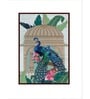 Indian Peacock Floral Painting
