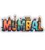 Mumbai Theme Wooden Fridge Magnet for Refrigerator