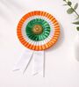Indian Tricolour Premium Ribbon Satin Rosette Badge
