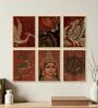 Kerala Mural Art Framed Wall Decor Set of 6