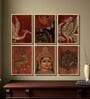 Kerala Mural Art Framed Wall Decor Set of 6