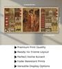 Indian Ethnic Women Wall Art Framed Set of 3