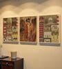 Indian Ethnic Women Wall Art Framed Set of 3