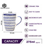 Indigo Bloom Coffee Mug Set of 2(275 ML Each) Microwave Safe Coffee Mugs