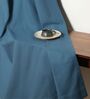 Indigo Blue Cotton 230 GSM  Solid 9 Feet Room Darkening Eyelet Long Door Curtains (2 Pc)