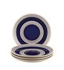 Indigo 7 Inch Blue Ceramic (Set of 4) Quarter Plate