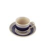 Indigo 130ml Blue & White Ceramic (Set of 12) Tea Cup & Saucer Set