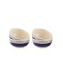 (Set of 4) 150ml Ceramic Indigo Blue Stripes Dinner Bowl