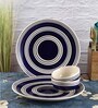 Indigo 4 Pcs Blue & White Ceramic Dinnerware Set