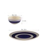 Indigo 4 Pcs Blue & White Ceramic Dinnerware Set