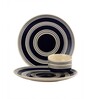 Indigo 4 Pcs Blue & White Ceramic Dinnerware Set