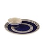 Indigo Blue Stripes 150ml (Set of 8) Dinner Bowl- 150ml Ceramic Dinner Set