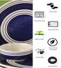 Indigo Blue Stripes 150ml (Set of 8) Dinner Bowl- 150ml Ceramic Dinner Set