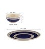 Indigo Blue Stripes 150ml (Set of 8) Dinner Bowl- 150ml Ceramic Dinner Set
