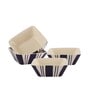 Indigo Blue Stripes 170ml (Set of 4) Ceramic Dinner Bowl