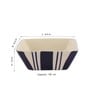 Indigo Blue Stripes 170ml (Set of 4) Ceramic Dinner Bowl